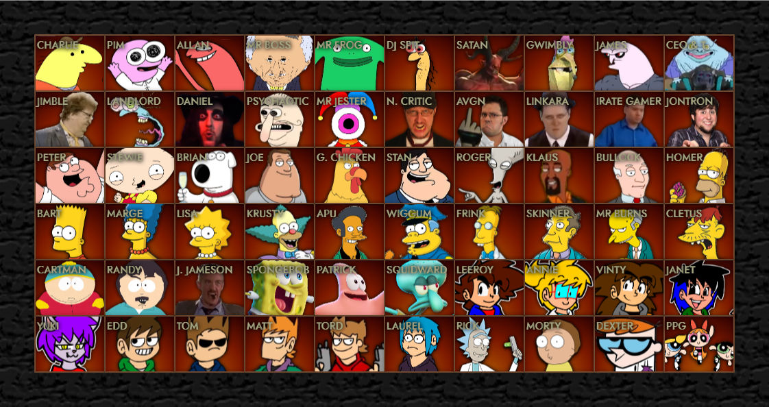 70 Characters Roster Roster number 45 by RosterMaker on DeviantArt