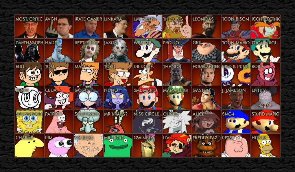 70 Characters Roster roster number 65 by RosterMaker on DeviantArt