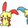 311 and 312. Plusle and Minun