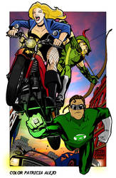 Black Canary Green Lantern Green Arrow by PatriciaAlejo