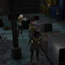 Half A Dozen Uniformed Figures Stood Up
