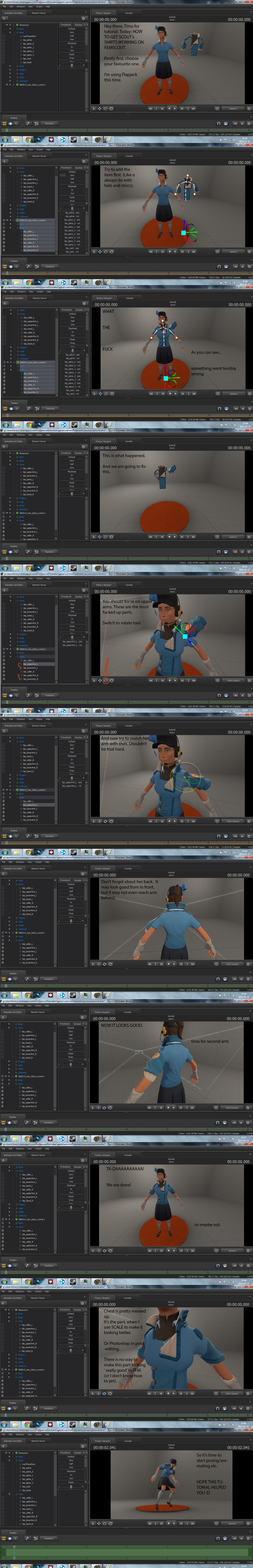 SFM Tutorial: Matching Scout's shirts to Femscout