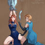 Lenore and Sypha Ice party