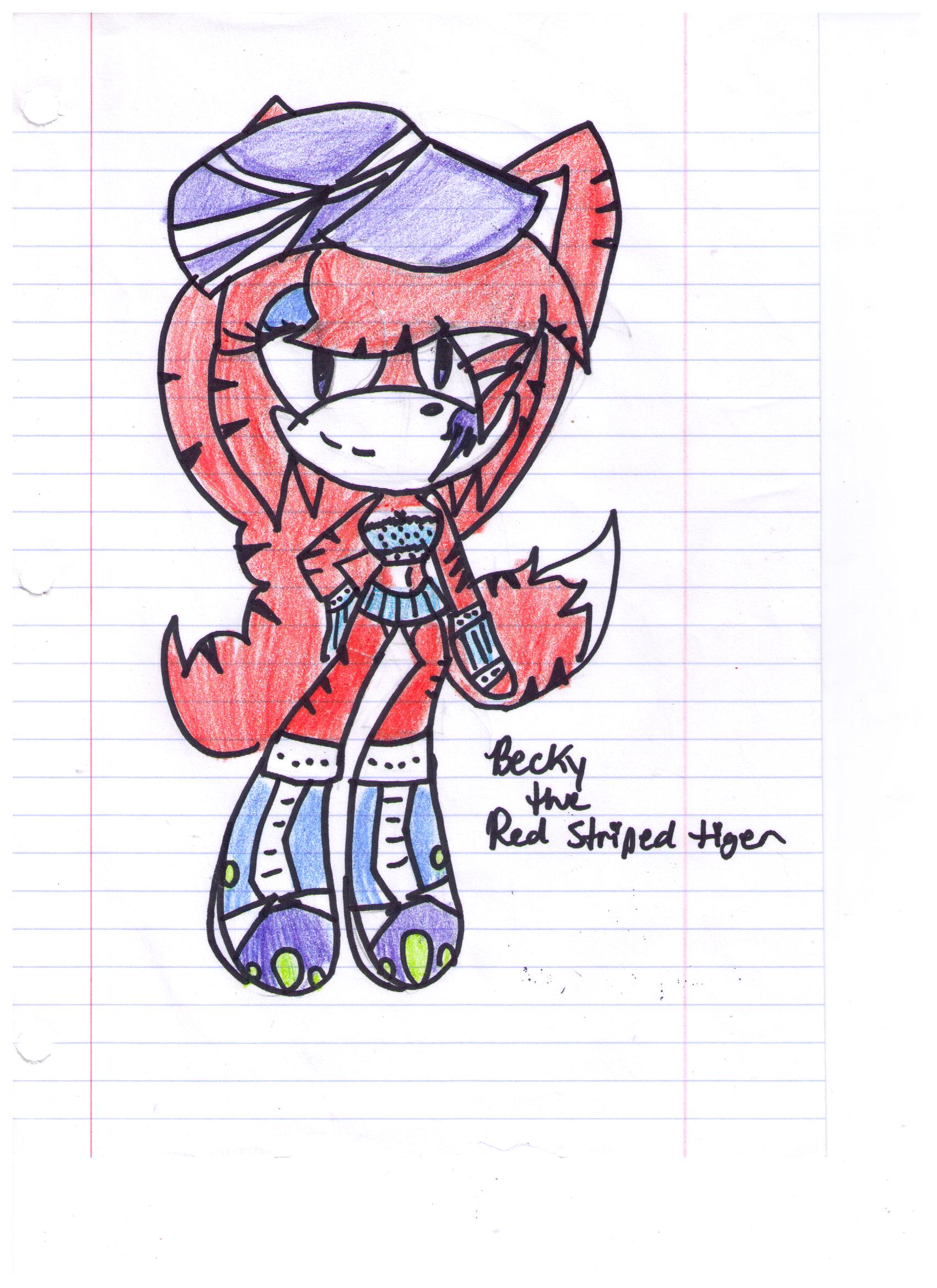 K: Becky the Red Striped Tiger