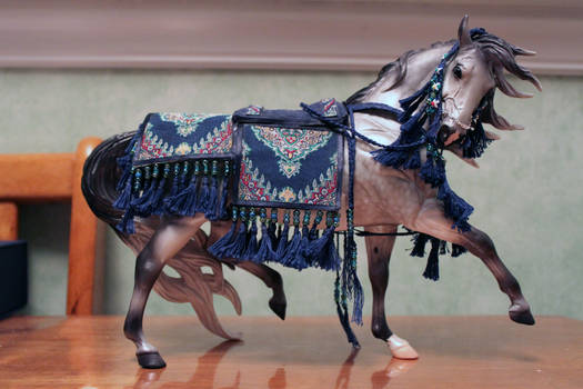 Blue Arabian Model Horse Costume