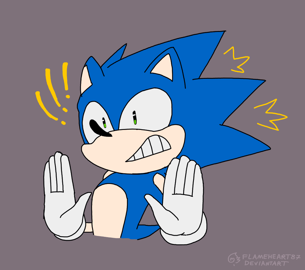 Sonic Surprised hihi by FlameHeart87 on DeviantArt