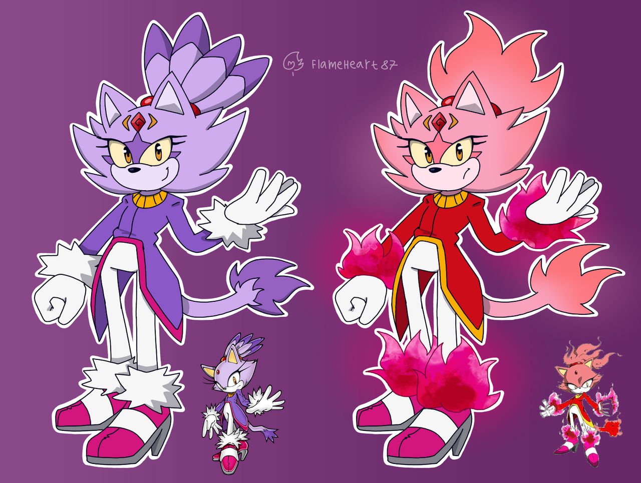 Blaze Keyed Deviantart Blaze The Cat Outfits 2 by FlameHeart87 on DeviantArt