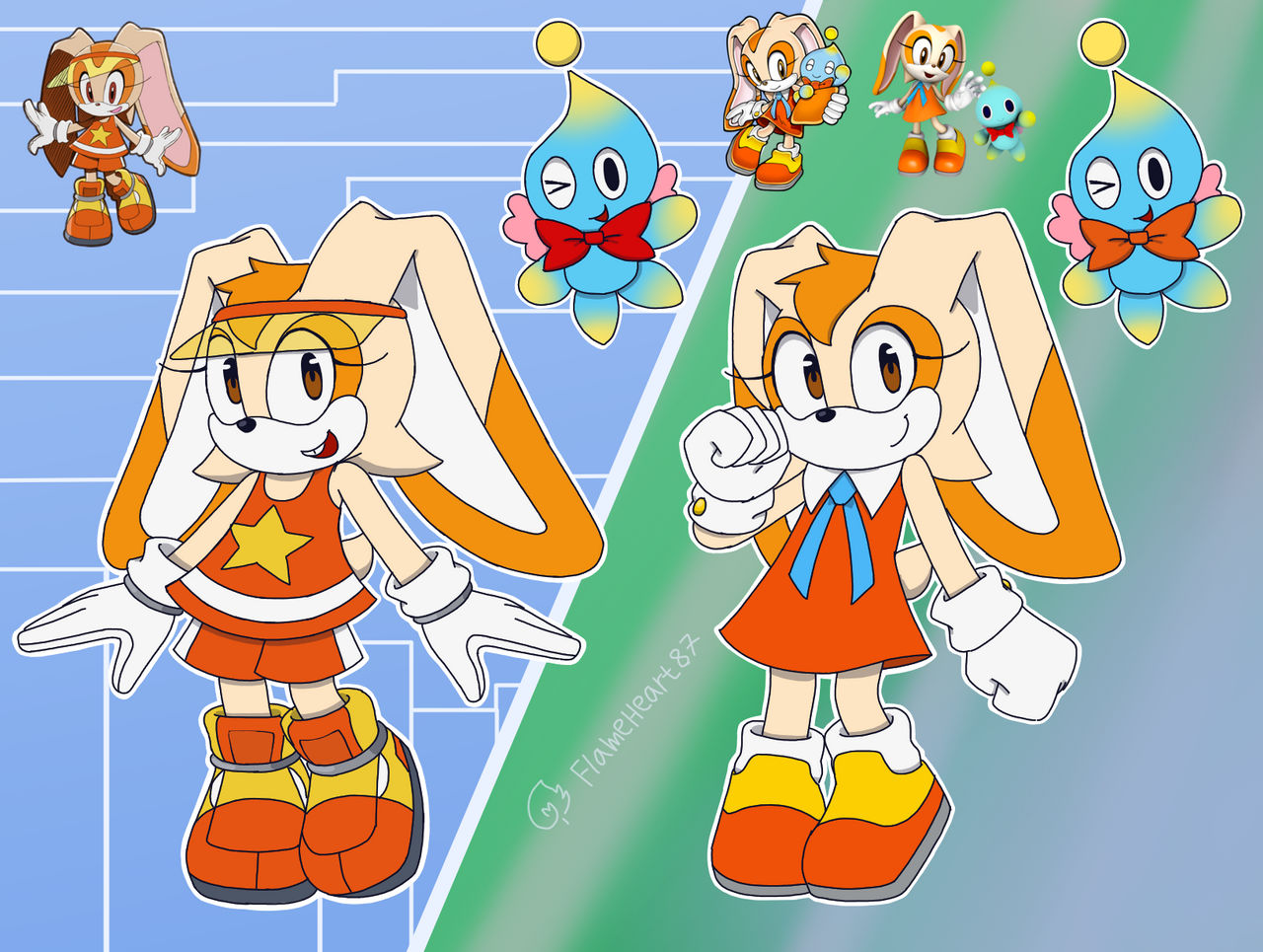 Cream The Rabbit Cosplay Cream The Rabbit Outfits 2 + Cheese The Chao by FlameHeart87 on DeviantArt