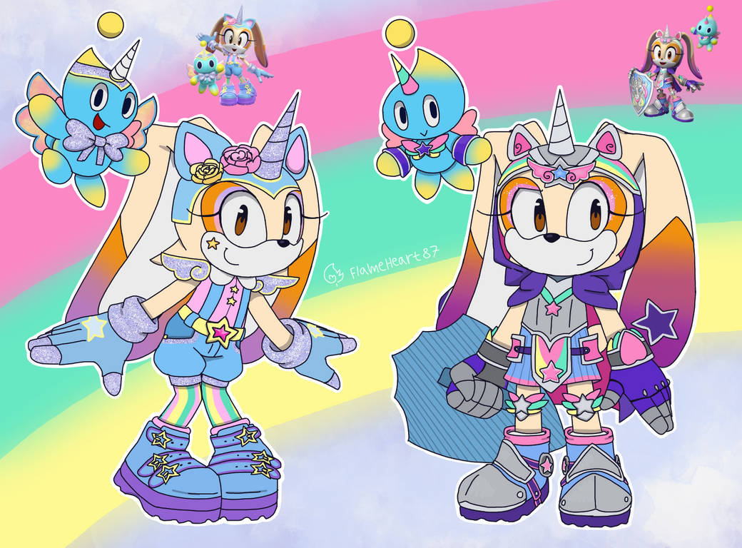 Cream The Rabbit Fasion Cream The Rabbit Outfits 4 + Cheese The Chao by FlameHeart87 on DeviantArt