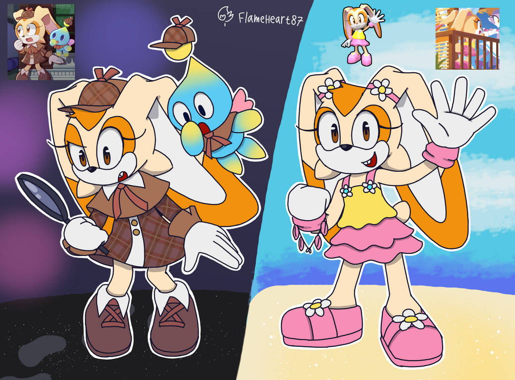 Cream The Rabbit Outfits 5 + Cheese The Chao by FlameHeart87 on DeviantArt