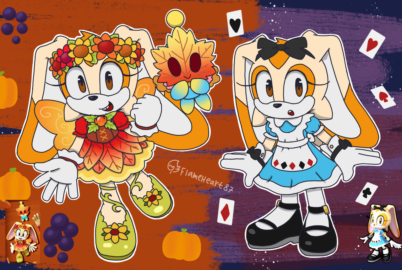 Cream The Rabbit Outfits 9 + Cheese The Chao by FlameHeart87 on DeviantArt