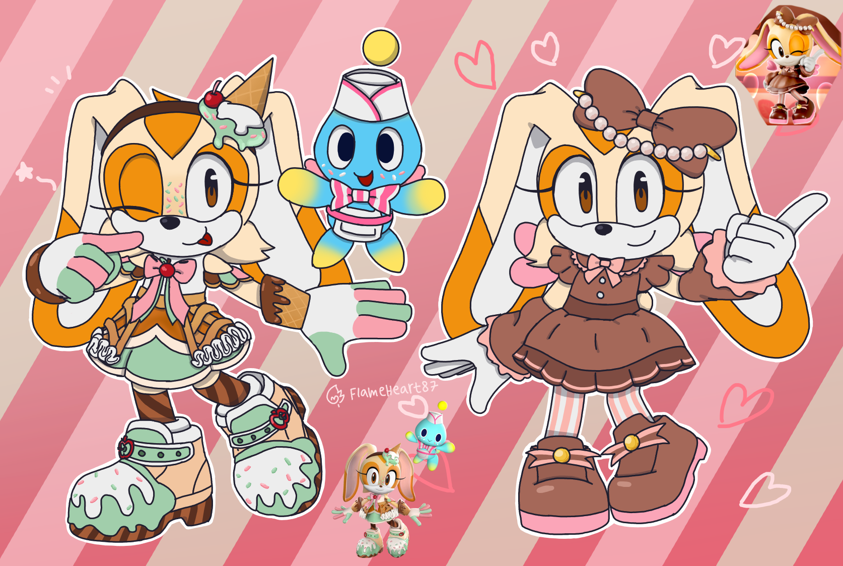 Cream The Rabbit Cosplay Cream The Rabbit Outfits 13 + Cheese The Chao by FlameHeart87 on DeviantArt
