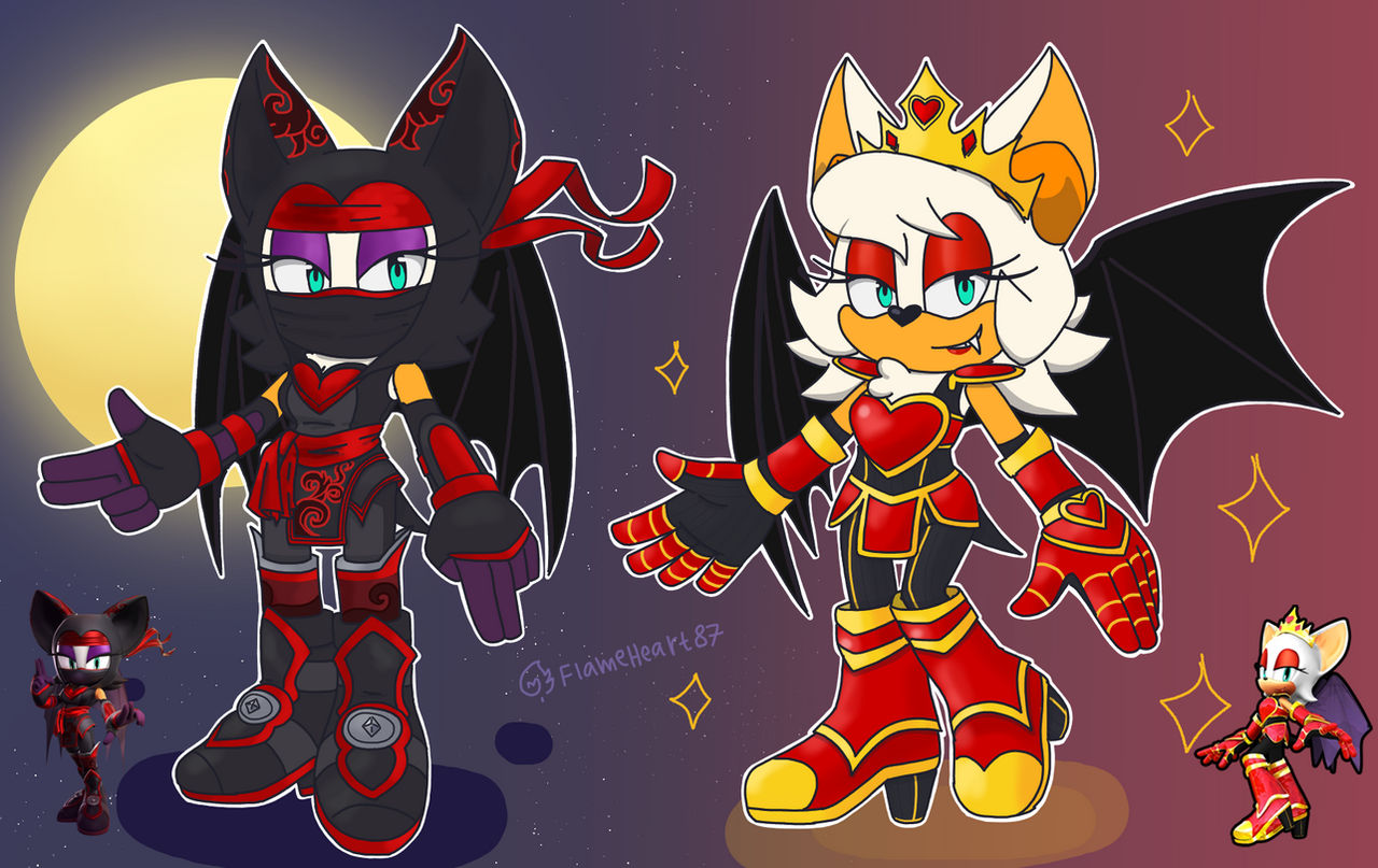 Sa2 Rouge Rouge The Bat Outfits 26 by FlameHeart87 on DeviantArt