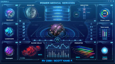 Hitech scifi medical user interface