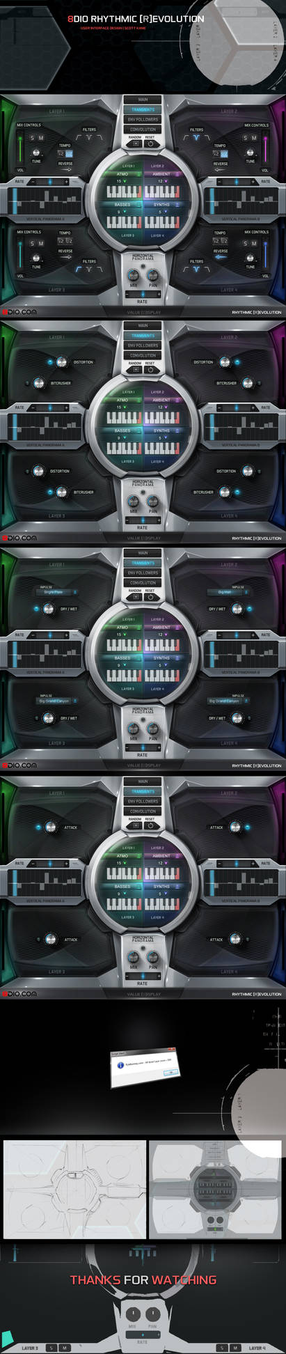 8dio Rhythmic Revolution GUI Design by Scott-Kane on DeviantArt