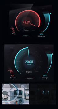 Electric Boat Dashboard Speed Meter Gui interface