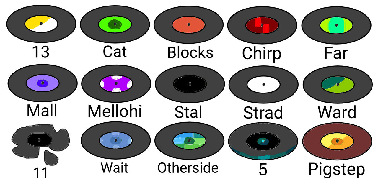 Minecraft Music Discs by ColbyTheGodfatherFan on DeviantArt