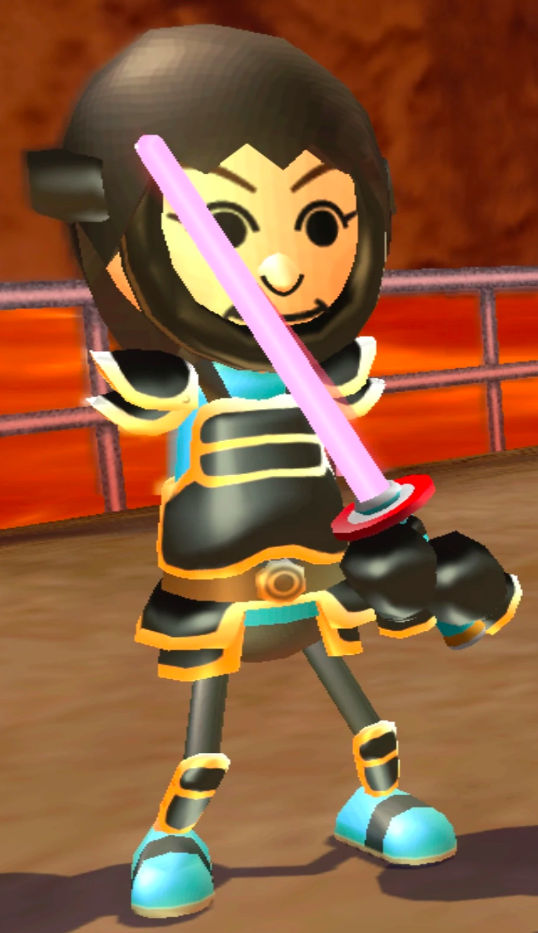 Rin from Wii Sports in black armor by ColbyTheGodfatherFan on DeviantArt