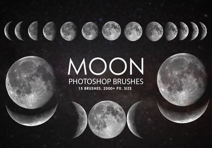 Free moon photoshop brushes psfiles