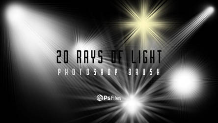 20 Rays of Light Photoshop Brushe