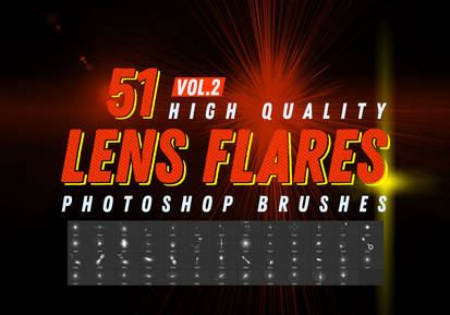 Vol.2 Free Lens Flares Photoshop Brushes