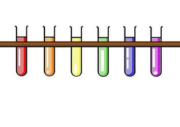 Rainbow test tubes