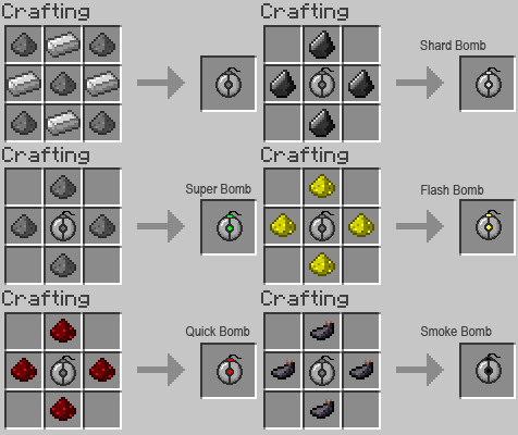 Minecraft Recipe Idea - Bombs