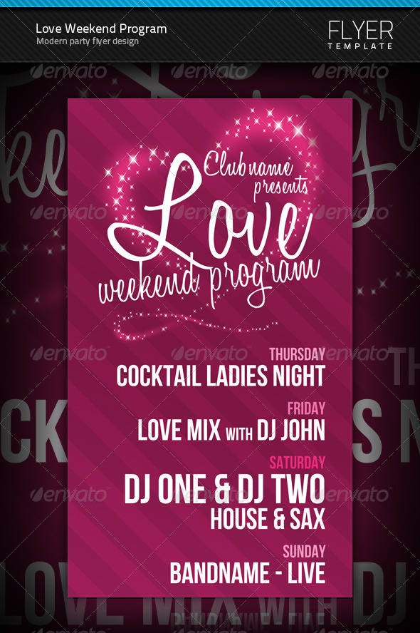 Love Weekend Program Flyer