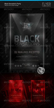 Black Sensations Party Flyer