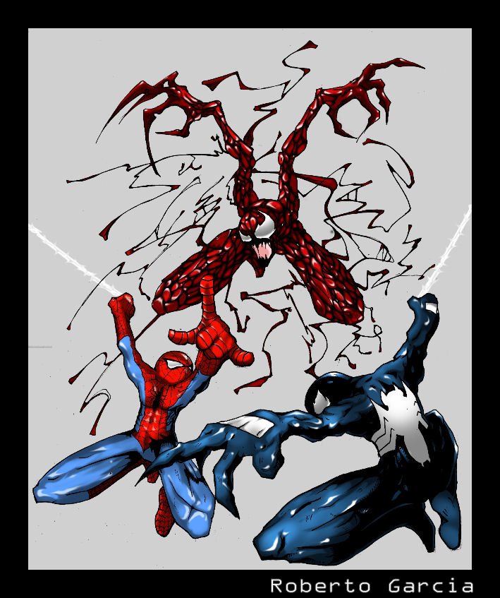 spiderman vs venom vs carnage by robseyes on DeviantArt