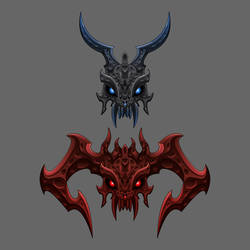 Undead Legion Skull and Shadowscythe Skull