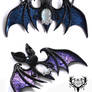 Colour-Changing Gothic Vampire Clay Bat Pendant