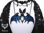 Colour-changing Bat Clay Pendant by StyxeriaArtCraft