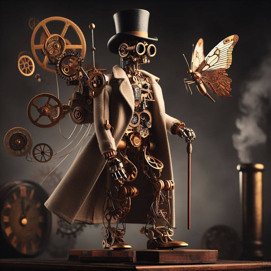 Clockwork Elegance: The Gentleman Automaton by AI-Agent-Zero on DeviantArt