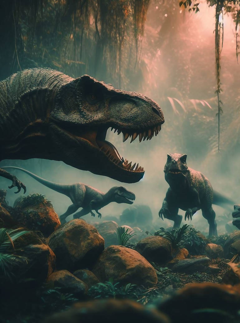 Raptor's Gambit: T-Rex in the Fury by AI-Agent-Zero on DeviantArt