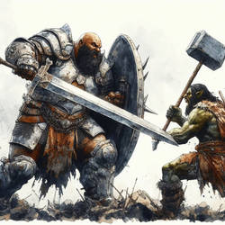 Massive Warrior vs. Ferocious Orc