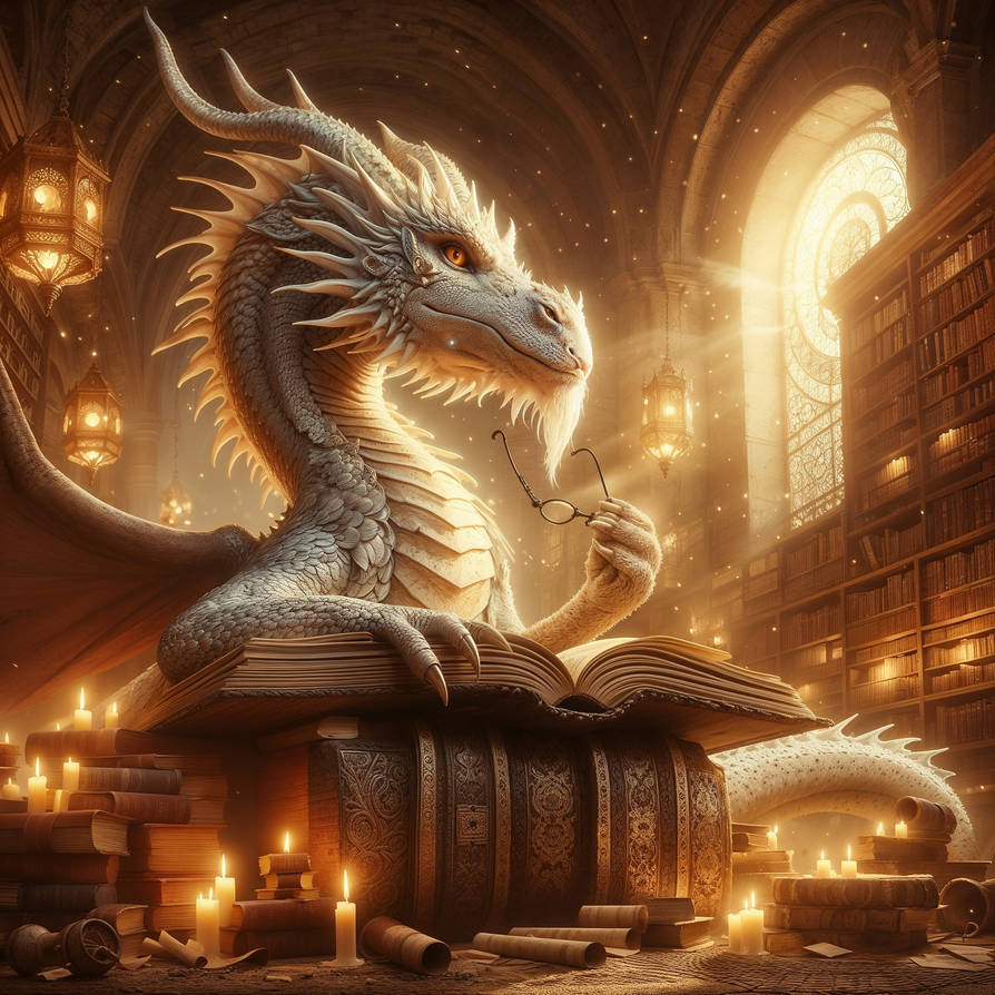 Library Dragon The Dragons Library by AI-Agent-Zero on DeviantArt