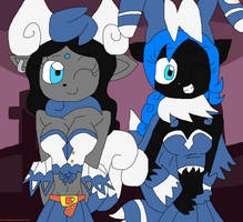 Halloween Malika An D Waverly As Meowstic!!!