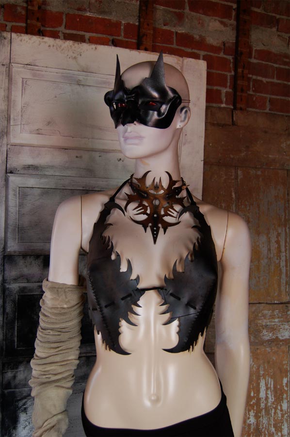 leather mask 'Owl Witch' 2