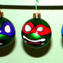 TMNT Ornaments - The Whole Mini Green Gang