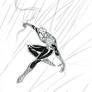 Spider-man in the rain