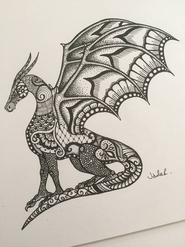 Zentangle Dragon By Bulletproof001 On DeviantArt