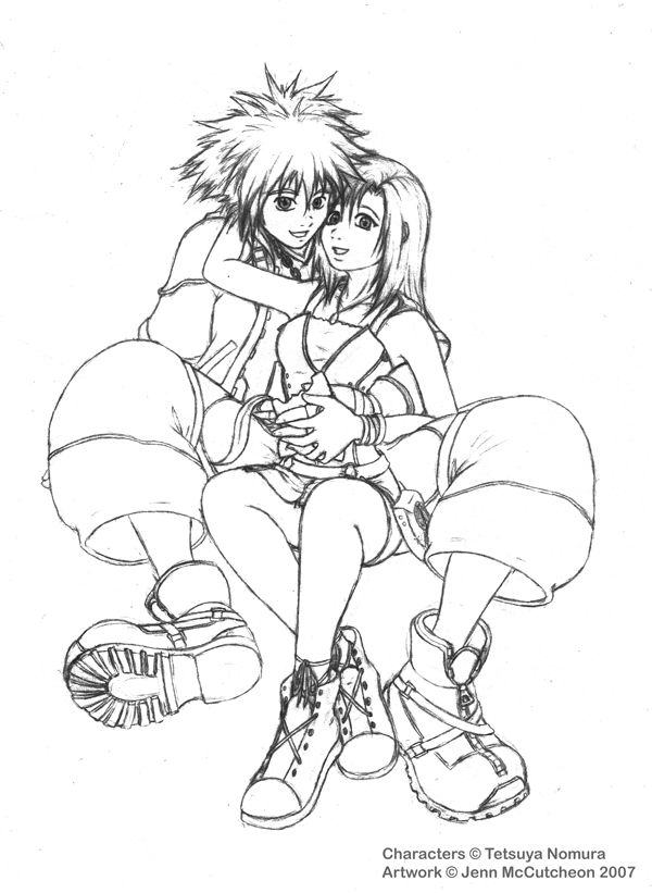 Sora and Kairi Snuggle - Penci