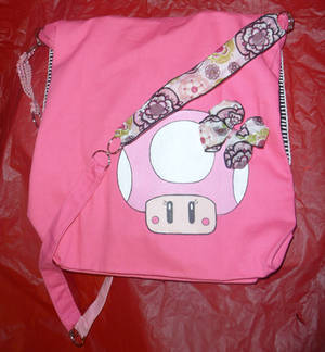 Miss Shroom - Handmade - Redesigned Tote Bag ZOOM