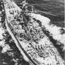 USS Massachusetts (BB-59) Under Way circa 1943