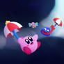 Rainy Parasol Kirby and Gooey