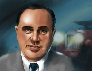 Al Capone Stamp Painting