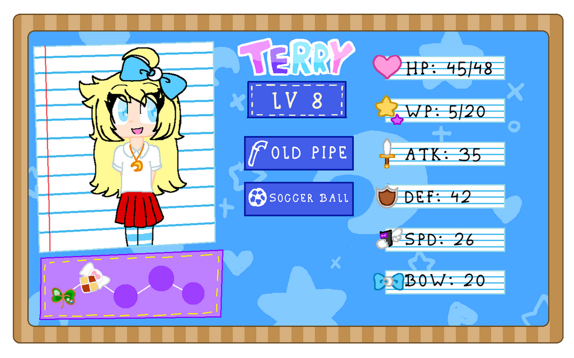 Stats Screen Idea by MadameGixxySticks on DeviantArt