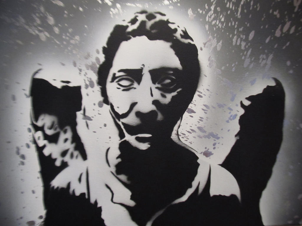 Doctor Who - Weeping Angel - Stencil Art by TheStreetCanvas on DeviantArt doctor-who-weeping-angel-stencil-art-by-thestreetcanvas-on-deviantart