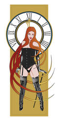 MrBwth-ClockGirlPinup by MrBwth